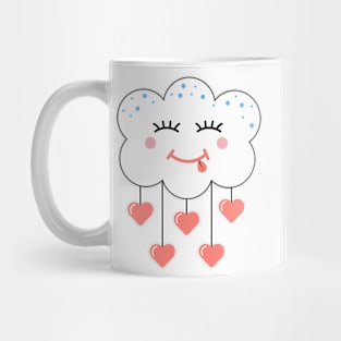 Cute Kawaii Sky With hearts Mug